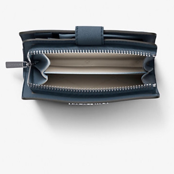 Michael Kors Cornflower Leather Bifold Wallet - Picture 8 of 12